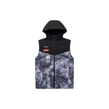 Anta Training Series Letter Zipper Hooded No Sleeves Down Жилет мужской Белоснежный Печатный 152347919-1 L
