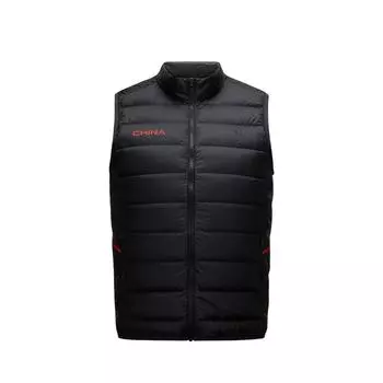 Anta Training Series Letter Zipper Stand Collar Comfortable Breathable Versatile Casual Vest Men vest Basic-Black 152517925R-1 S