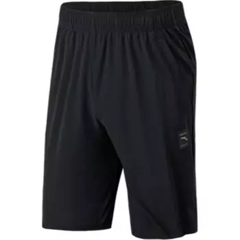 Anta Training Series Logo Print Knitted Breathable Lace-Up Casual Shorts Men shorts Basic-Black 152437322-1 L
