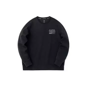 Anta Толстовка с длинным рукавом и логотипом Training Series, мужская толстовка Basic-Black 152317725-3 XL