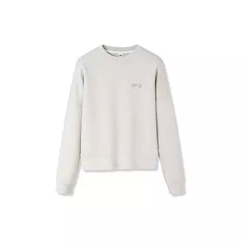 Anta Training Series однотонный круглый вырез пуловер длинный рукав толстовка женская светло-серая 962237745-1 XXL