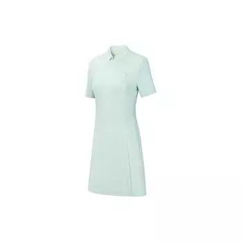 Anta Training Series Solid Color Breathable Comfortable Versatile Short Sleeve Dress Women Dresses Wusui-Green 162427203-1 S