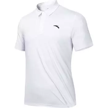 Anta Training Series Solid Color Comfortable Breathable Outdoor Sports Polo Shirt Men Tops Pure-White 152437128-1 3XL