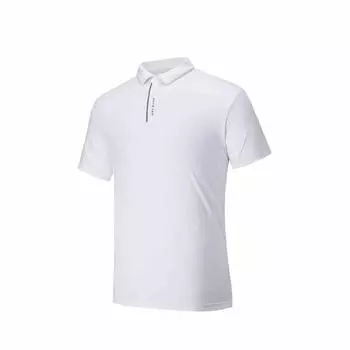 Anta Training Series Solid Color Comfortable Versatile Breathable Casual Polo Shirt Men tops Pure-White 152527145-1 L