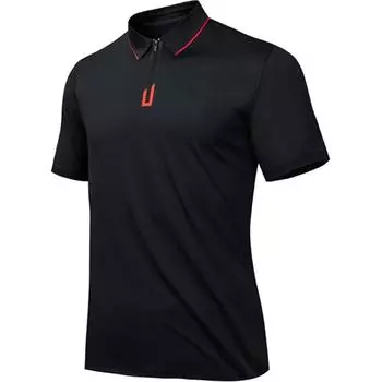 Anta Training Series Solid Color Logo Breathable Casual Sports Polo Shirt Men tops Black 152437139-3 S