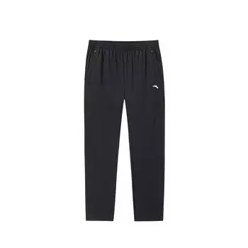 Anta Training Series Solid Color Mid-Rise Breathable Versatile Comfortable Straight-Leg Casual Pants Men bottoms Black 952527509-3 S