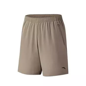 Anta Training Series Solid Color Mid-Rise Comfortable Breathable Versatile Straight-Cut Casual Shorts Men shorts Gray 952527520-1 S