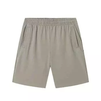 Anta Training Series Solid Color Mid-Rise Drawstring Breathable Versatile Five-Point Sports Shorts Men shorts Gray 152527310-1