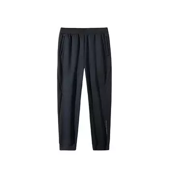 Anta Training Series Solid Color Mid-Rise Comfortable Breathable Versatile Cuffed Knitted Sports Pants Women pants Black 162447314-1 S