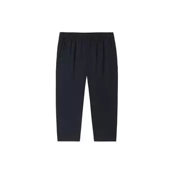 Anta Training Series Solid Color Mid-Rise Breathable Straight-Leg Cropped Pants Men bottoms Black 152427307-1 S