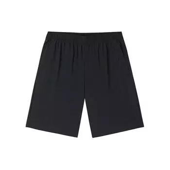 Anta Training Series Solid Color Mid-Rise Comfortable Breathable Versatile Loose Fit Five-Point Casual Shorts Men shorts Basic-Black 152427305-2 XL