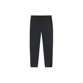 Anta Training Series Solid Color Mid-Rise Breathable Comfortable Tapered Knit Sports Pants Men bottoms Black 152427317-1 XL