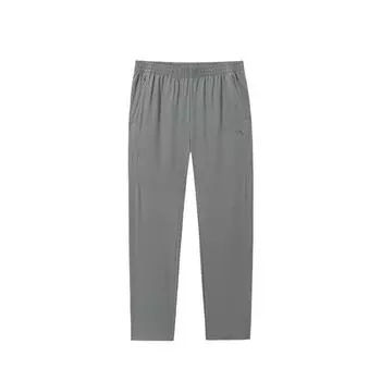 Anta Training Series Solid Color Mid Waist Breathable Versatile Comfortable Straight Leg Casual Pants Men bottoms Dark-Gray 952527509-4 S