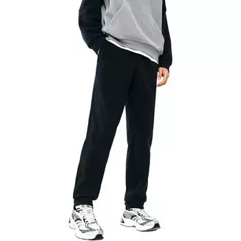 Anta Training Series Solid Color Mid Waist Breathable Versatile Fleece Cuffed Knitted Sports Pants Men pants 952447310-1 S