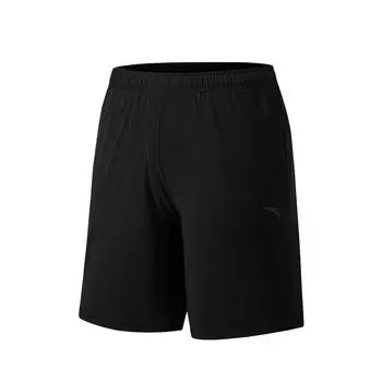 Anta Training Series Solid Color Mid Waist Elastic Versatile Breathable Sports Shorts Men Shorts 152537317-1 M
