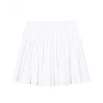 Anta Training Series Solid Color Mid Waist Versatile Breathable Pleated Casual Skirt Women skirts Snow-White 962527202-1 XS