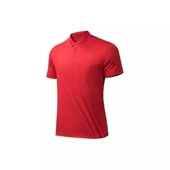 Anta Training Series Solid Color Moisture Wicking Breathable Casual Polo Shirt Men tops Classic-Red 952427121-7 3XL