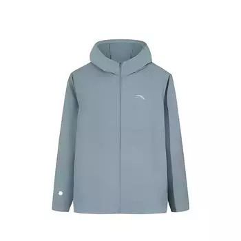 Anta Training Series Solid Color Zip-Up Hooded Versatile Casual Breathable Quick-Dry UV Protection Sun Protection Jacket Men jackets Green 952527706-3 S