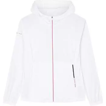 Anta Training Series Solid Color Zip-Up Hooded Comfortable Breathable Sports Sun Protection Jacket Women jackets Snow-White 162437704-1 S