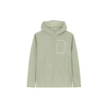 Anta Training Series Solid Color Zip-Up Hooded UV Protection Sports Sunscreen Jacket Men jackets Gray-Olive 152427623-3 L