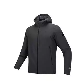 Anta Training Series Solid Color Zipper Hooded Casual Waterproof Wear-Resistant Jacket Men Jacket Smoke Black Gray 152517625-6 L