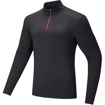 Anta Training Series Sports Casual Simple Solid Color Half Open Collar Sweatshirt Men sweatshirt Black 152447410N-3 M