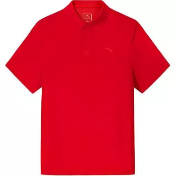 Anta Training Series Sports Casual Simple Solid Color Pullover Short Sleeve Polo Shirt Men Polo Shirts Classic-Red 952527135-7 XL