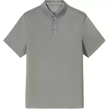 Anta Training Series Sports Casual Simple Solid Color Pullover Short Sleeve Polo Shirt Men Polo Shirts Coffee-Gray 952527135-3 S