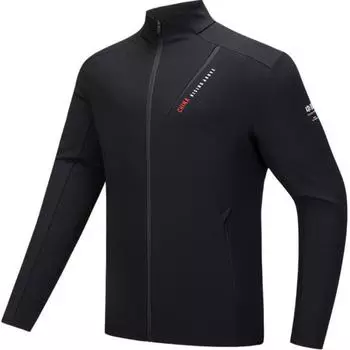 Anta Training Series Sports Casual Simple Solid Color Stand Collar Knitted Shirt Men Tops Black 152517721S-3 M