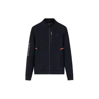 Anta Training Series Stand Collar Slim Fit Knitted Sports Jacket Women Jacket Basic-Black 162417742S-2 S