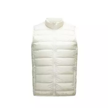 Anta Training Series Stand Collar Zipper Solid Color Sleeveless Vest Men Vests Gray 152517925R-2 S