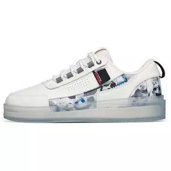 Anta Transparent Sole Casual Jelly Shoes Low Top Skate Shoes Men sneaker White Gray 912228030-8 40
