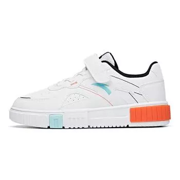 Anta Trendy Lightweight Comfortable Low-Top Casual Sneakers Kids Sneakers White Orange Blue A312138001-1 39