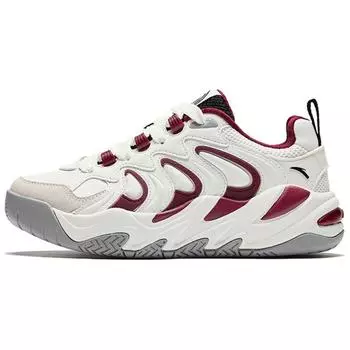 Anta Trendy Универсальные износостойкие нескользящие низкие повседневные туфли женские кроссовки белые красные 922448008-3 35.5