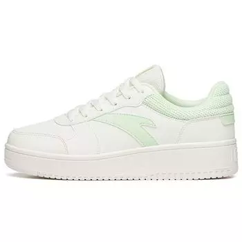 Anta Trendy Универсальные повседневные низкие кроссовки для скейтбординга Женские кроссовки Белый Зеленый 922128068-7 35.5