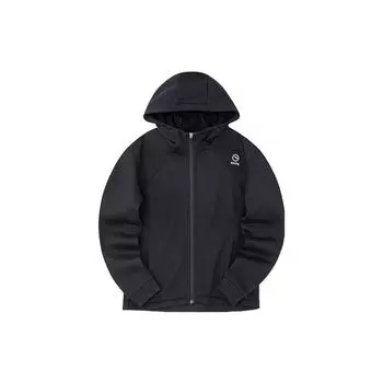 Anta Тренировочная серия FW22 однотонный принт с логотипом с капюшоном на молнии флисовая толстовка с длинным рукавом куртка женские куртки черный 962237742-3 S