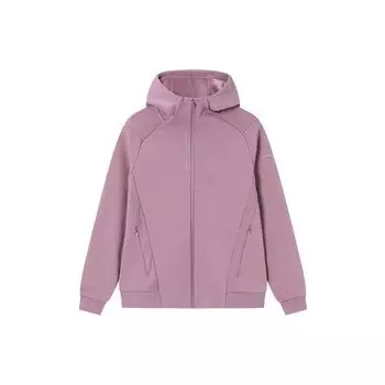 Anta Тренировочная серия однотонная флисовая куртка с капюшоном на молнии женская куртка розовая 162347718-2 S