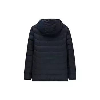 Anta Тренировочная серия однотонная теплая куртка-пуховик с капюшоном на молнии для мужчин, верхняя одежда, черный цвет 152347903-5 M