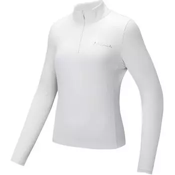 Anta Тренировочная серия однотонная удобная дышащая универсальная рубашка поло с длинным рукавом для женщин топы белый чай 162447406-1 S