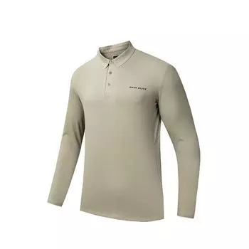 Anta Тренировочная серия однотонная удобная повседневная футболка с длинным рукавом для мужчин, топы Glacier-Gray 952437406-4 2XL