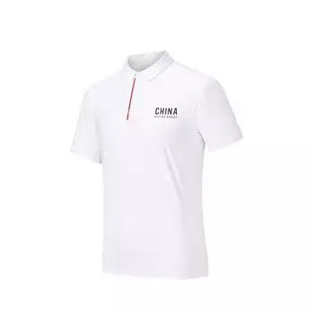 Anta Тренировочная серия Письмо Мягкий Удобный Дышащий Повседневный Универсальный Футболка-поло с коротким рукавом Мужские топы 152527142-1 L
