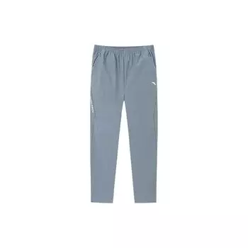 Anta Тренировочные брюки с логотипом, водонепроницаемые, маслостойкие, прямые, трикотажные, спортивные, мужские брюки, снежно-каменно-серые 952317501-1 XXXL