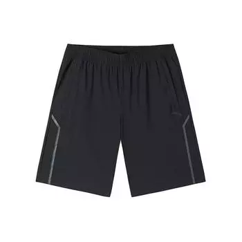 Anta Тренировочные шорты свободного покроя, однотонные, средней посадки, прямые, мужские, черные 152427328-1 L