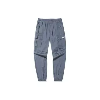 Anta Трикотажные повседневные рабочие брюки с буквами, мужские брюки серого цвета 152138509-3 S