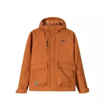 Anta Удобная Дышащая Однотонная Толстовка на Молнии с Капюшоном Унисекс Куртки Камень-Бамбук-Оранжевый 172518603-3 L