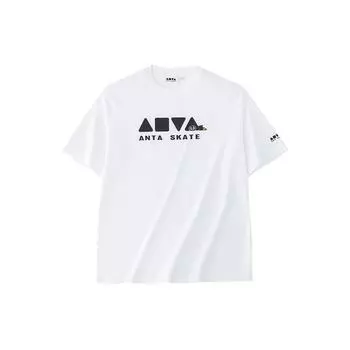 Anta Удобная дышащая универсальная футболка с коротким рукавом для мужчин, цвет «белоснежный» 172428128-1 S