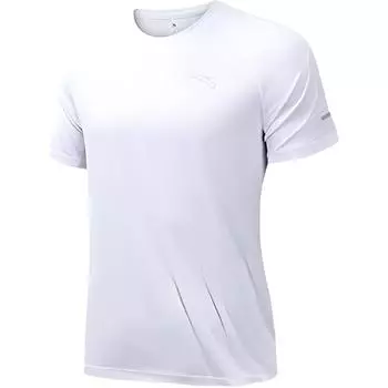 Anta Удобная круглая горловина спортивная футболка с коротким рукавом мужские топы чисто-белый 952425101-5 S
