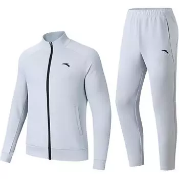 Anta Удобная куртка и зауженные брюки с логотипом Training Series, повседневный спортивный комплект для мужчин, цвет лайм 952417201-4 L