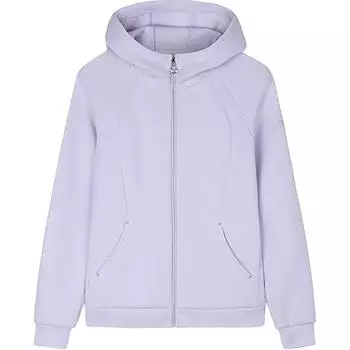 Anta Удобная повседневная однотонная простая куртка с капюшоном на молнии женские куртки светло-фиолетового цвета 162437706N-2 S