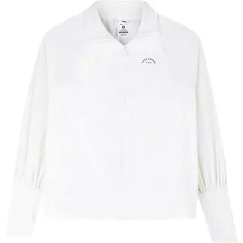 Anta Удобная повседневная спортивная ветровка с надписью Polo Neck Simple с длинным рукавом Женская верхняя одежда Paper-White 162433604-1 S